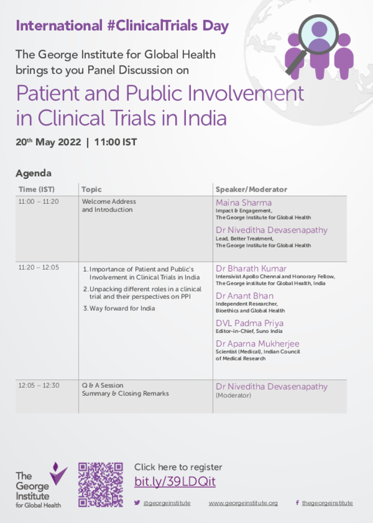 Agenda international clinical trials day 2022